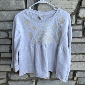 Ariat Gray and Gold Women's Blouse